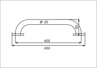 Madlo NIMCO 400 x 25 mm, leštěná nerez   BM7235-18